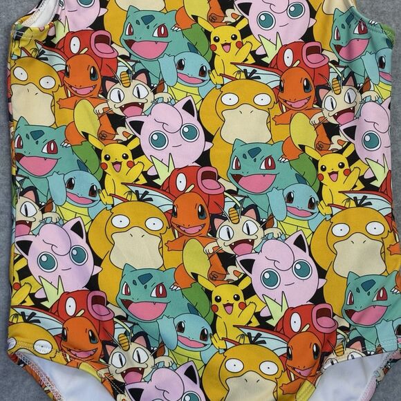 Pokemon Girls One Piece Swimsuit Pikachu Bulbasaur Charmander Jigglypuff 11/12 - Picture 2 of 6
